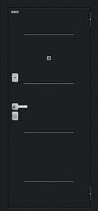 Товар Дверь Техно/BChrome Букле черное/Wenge Melinga BR6190