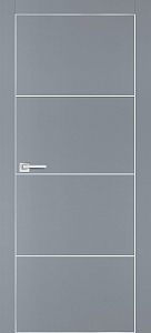 Товар Межкомнатная дверь ПХ- 2  AL кромка с 4-х ст. Серый матовый