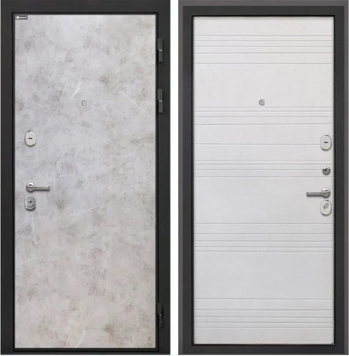 Фото Дверь Интекрон Сицилия Remix (фурнитура хром) Мрамор светлый DIS007192