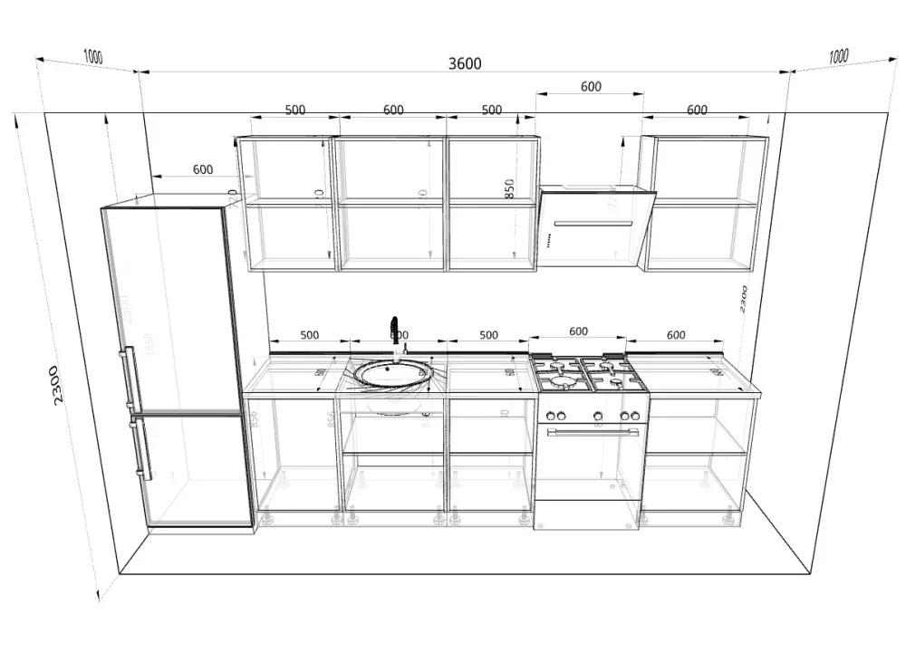 Товар Кухонный гарнитур Амалия GKK1005